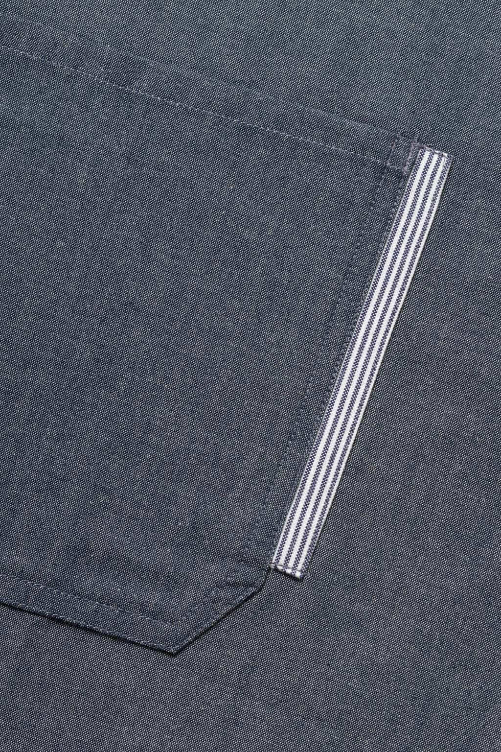 Server Half Apron, Wrinkle Resistant, Blue Denim, Pocket Detail, EZ Care, Durable
