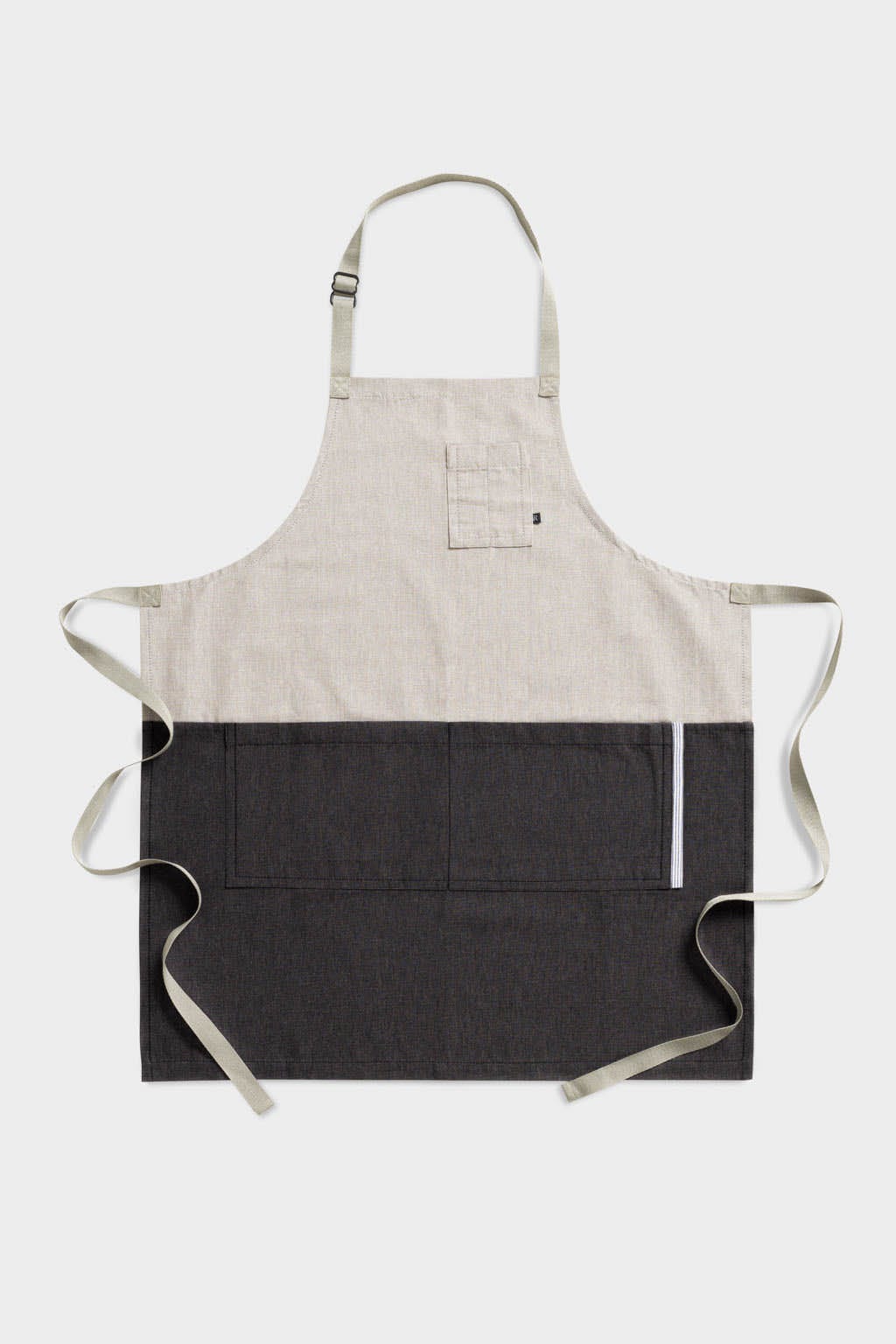 Classic Chef Apron, Cotton Canvas, 2 Tone - Black, Pro, Industry Pricing