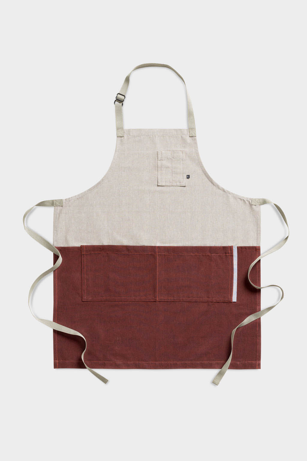 Classic Chef Apron, Cotton Canvas, 2 Tone - Maroon Red, Pro, 5-Star Reviews