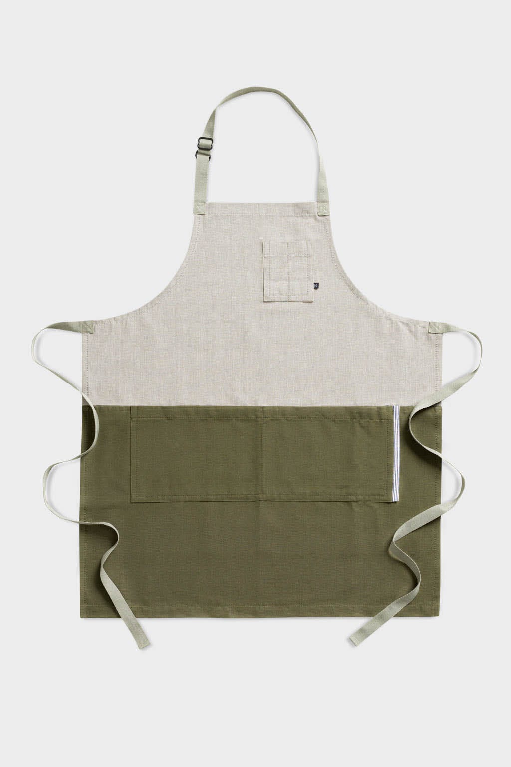Classic Bib Apron, Cotton, 2 Tone - Olive Green, Customer Favorite, Best Reviews