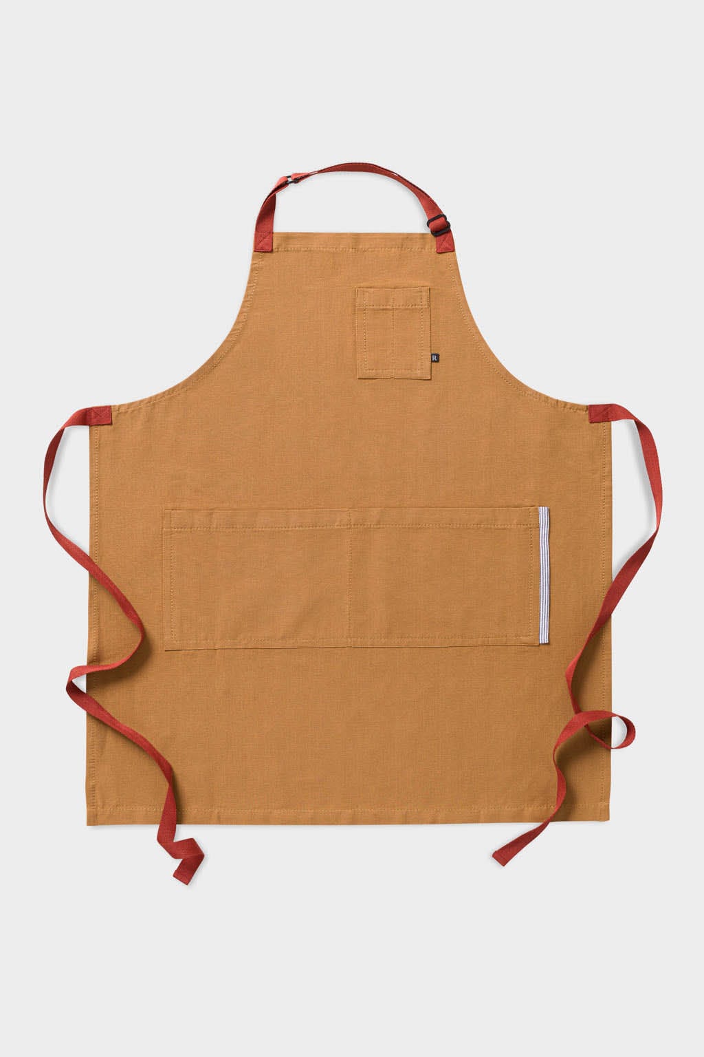 Classic Bib Apron, Cotton Canvas, Ochre Brown, Worn by Top Chefs, Quick Ship, Premium Fabrics