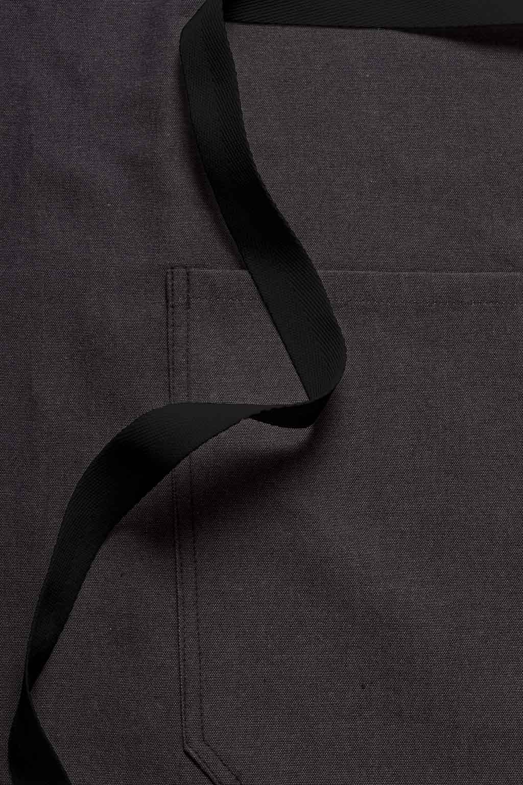 Crossback Bib Chef Apron, Wrinkle Resistant, Black, Detail Photo, Premium Quality, Bulk Pricing