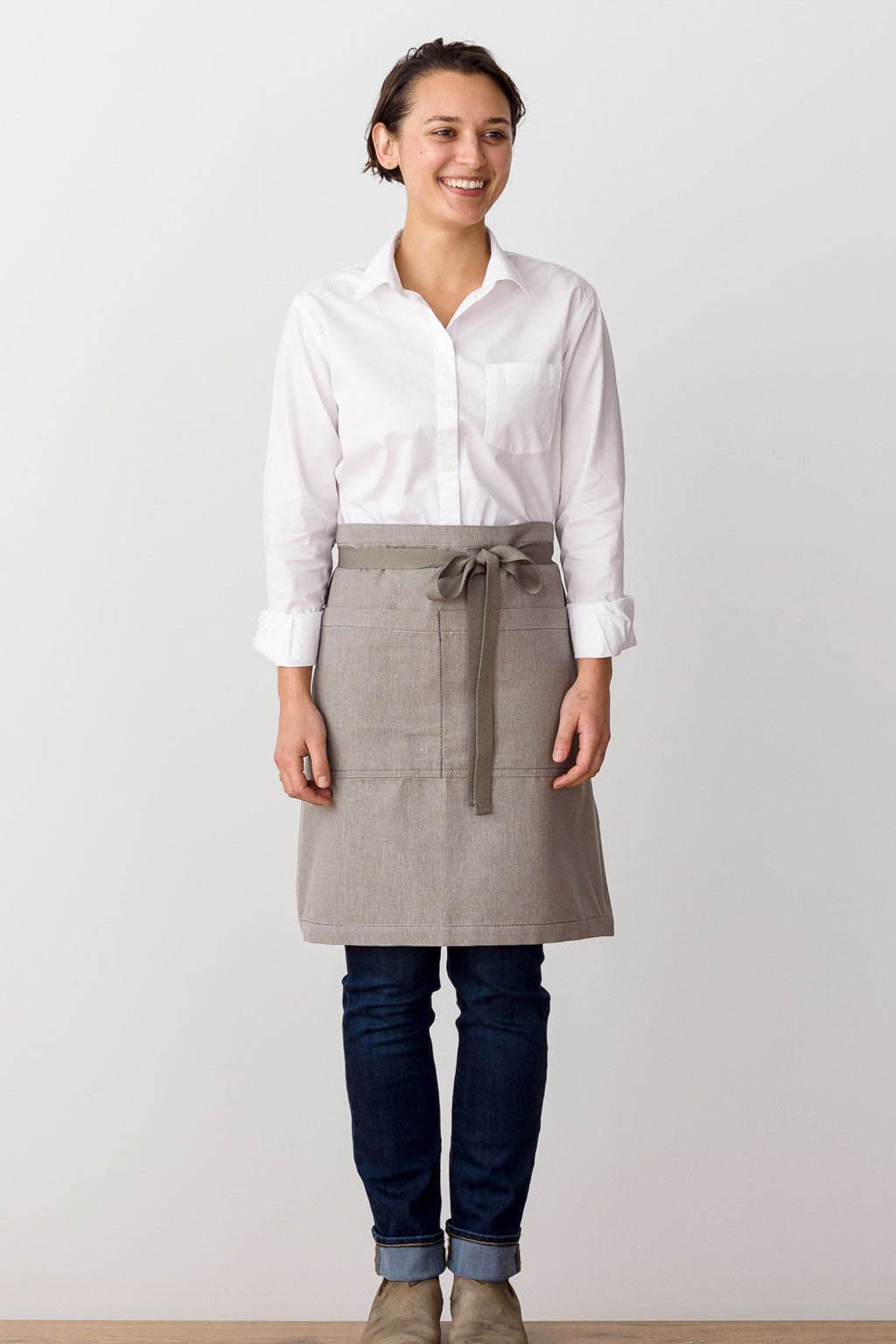 Server Waist Apron, Cotton, Front View, Bulk Discounts, Trusted Restaurant and Hotel Supplier