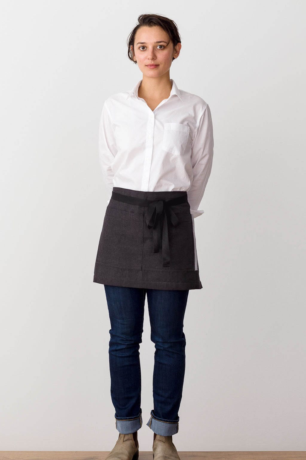 Server Waist Apron, Cotton, Black, Front, Men, Women, Cooks, Trusted Hospitality Supplier