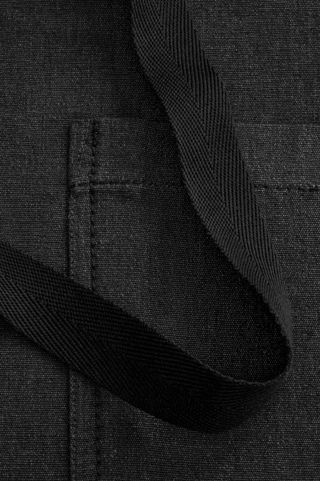 Crossback Chef Apron, Cotton, Black, Detail, All-Day Comfort, Volume Discounts, Quick Ship, Wholesale
