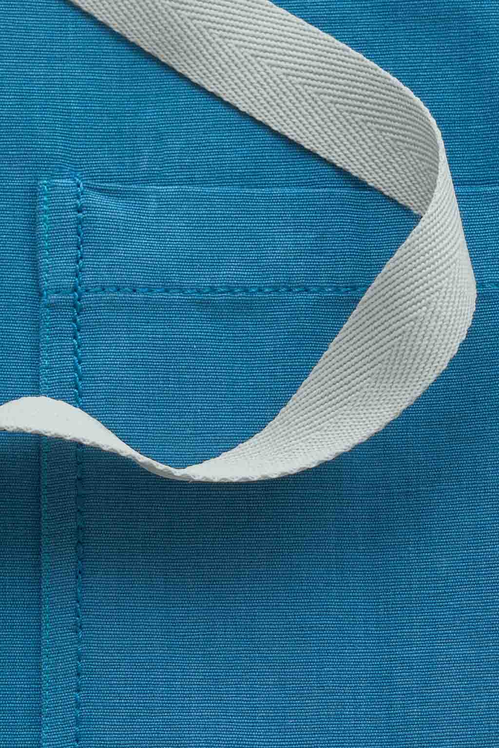 Classic Bib Apron, Cotton, Seaside Blue, Detail, Premium Quality, 5-Star Reviews, Durable