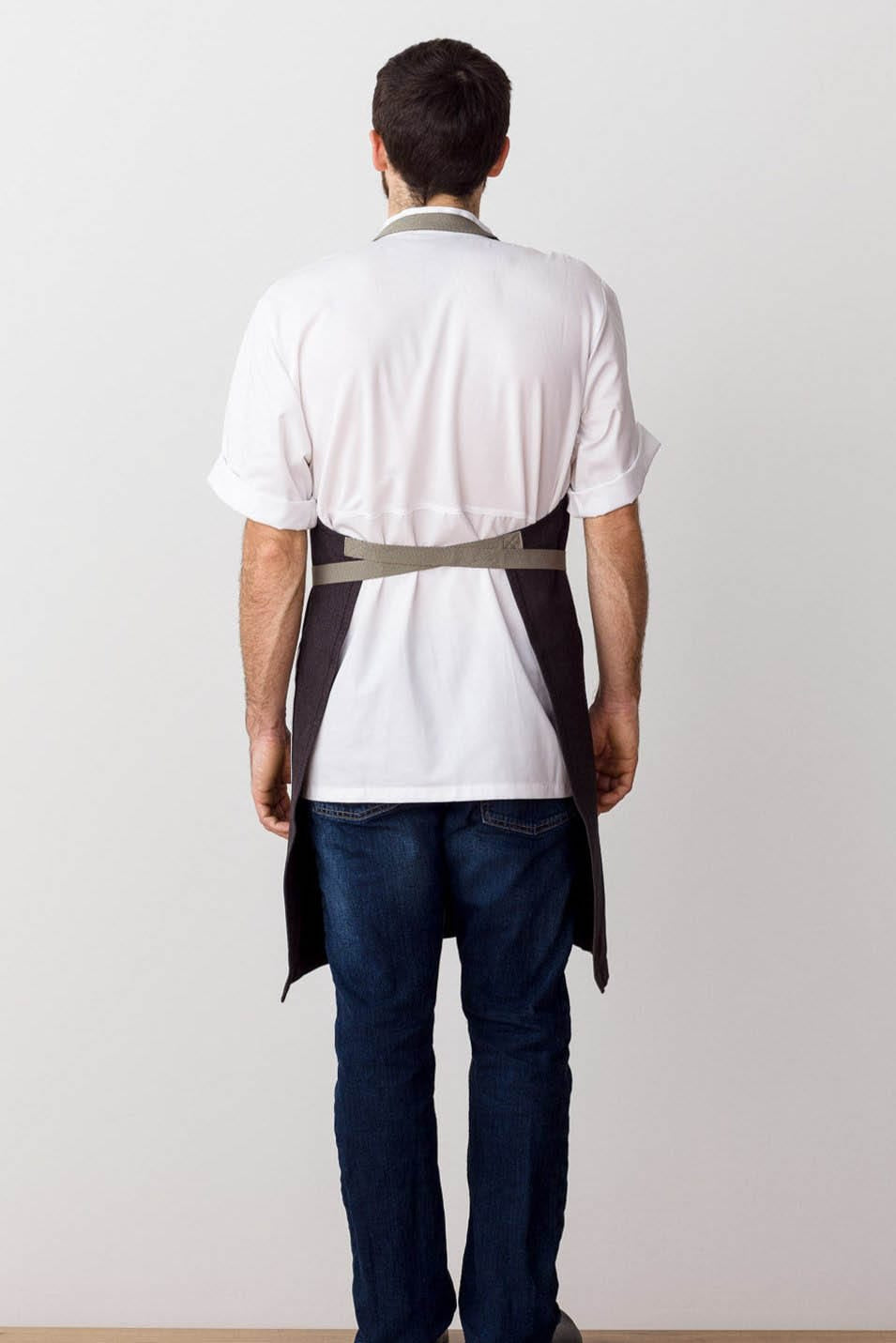 Classic Bib Chef Apron, Cotton Canvas, Pockets, Black, Rear View, Comfortable, Best Reviews, Affordable