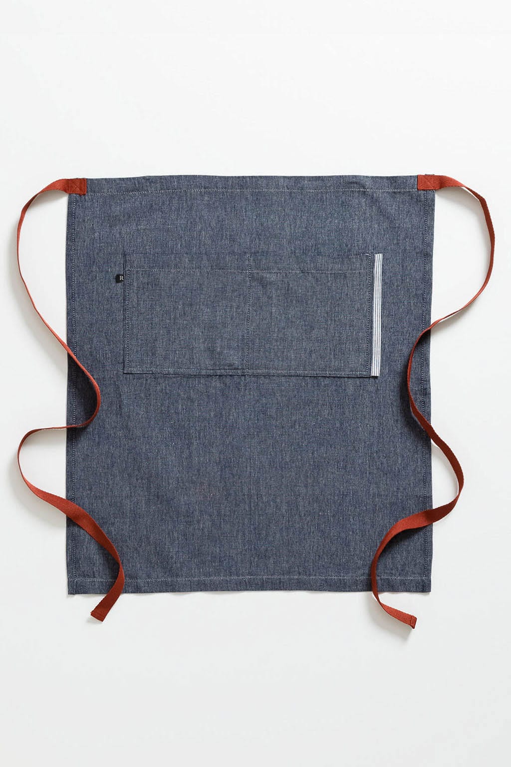 French Bistro Server Waist Apron, Cotton, Blue Jean Denim, Red Straps, Best Reviews