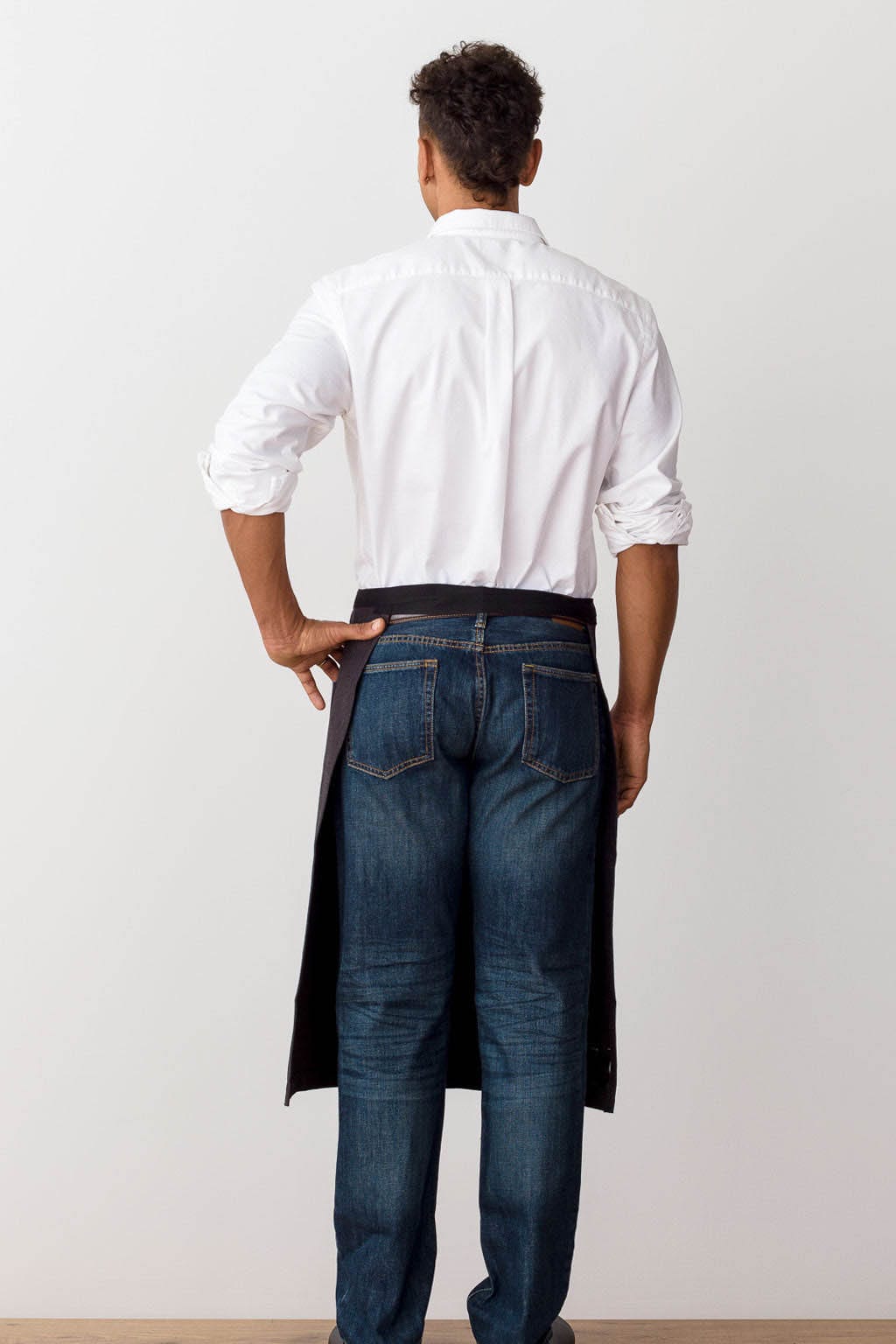 Server Waist Apron, Cotton, Black, Rear View, Premium Quality, Industry Pricing