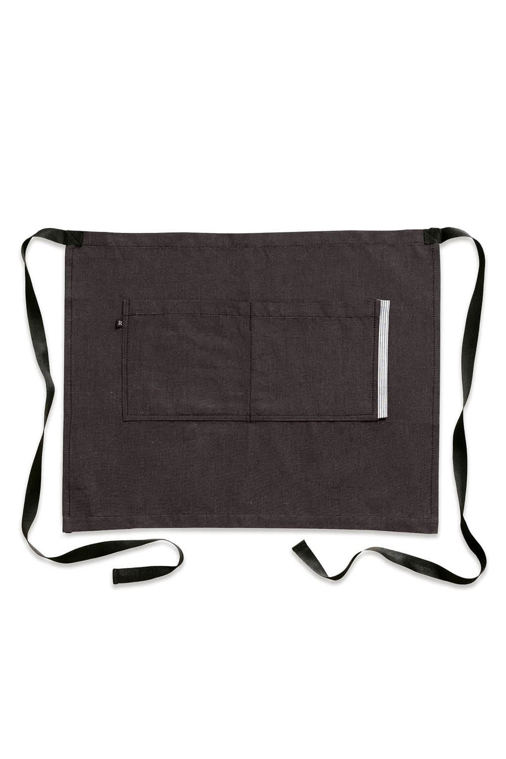 Server Waist Apron, Cotton Canvas, Black, Wholesale, Roomy Pockets, Comfortable & Durable