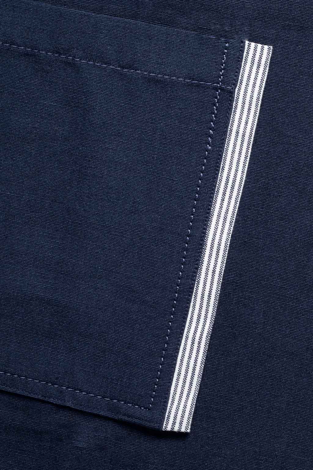 Classic Chef Apron, Cotton Canvas, Pockets, Navy Blue, Pocket Detail, Restaurant Quality, Wholesale