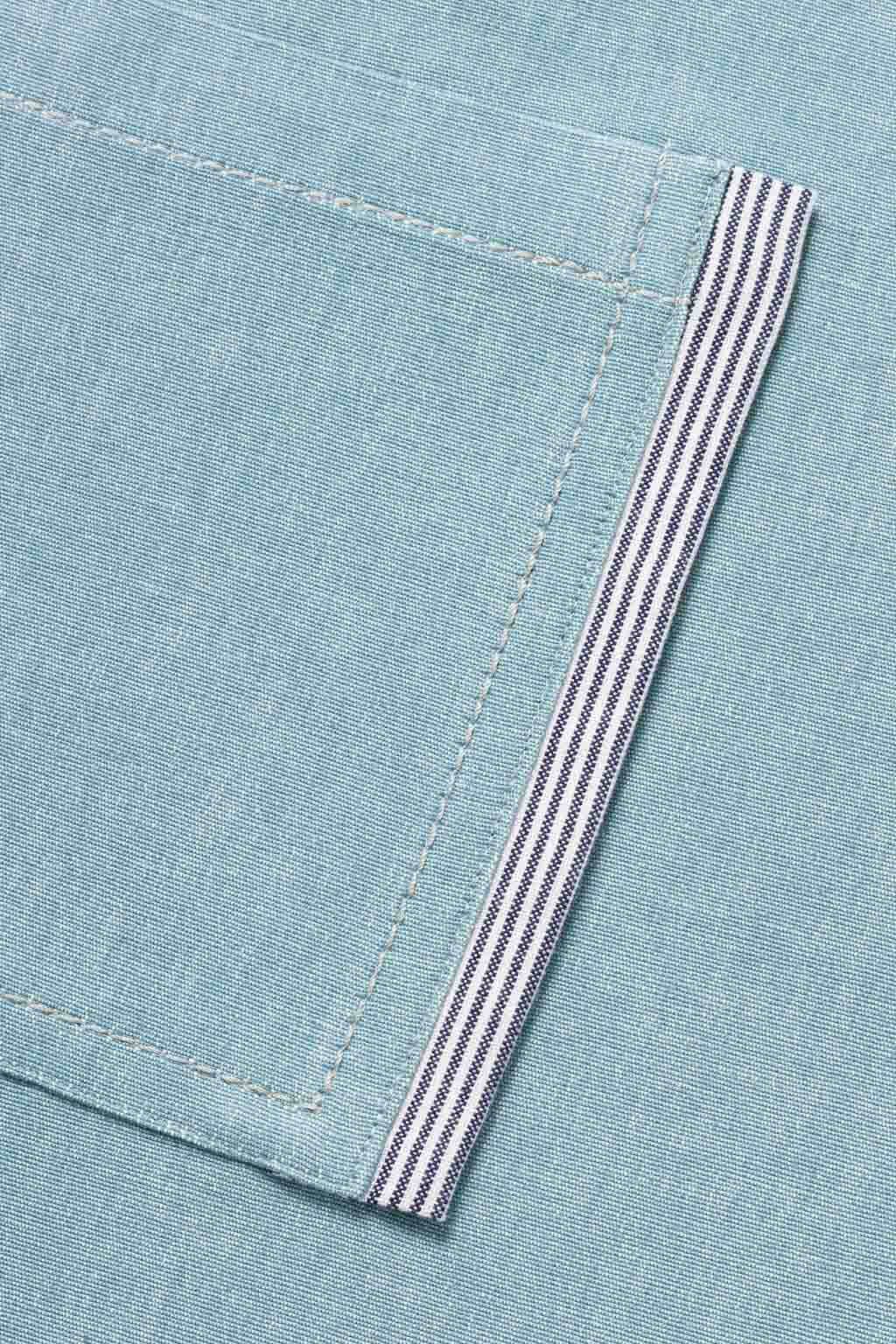 Bistro Waist Apron, Cotton, Blue, Pocket Detail, Premium Fabrics, Stylish, Mid length