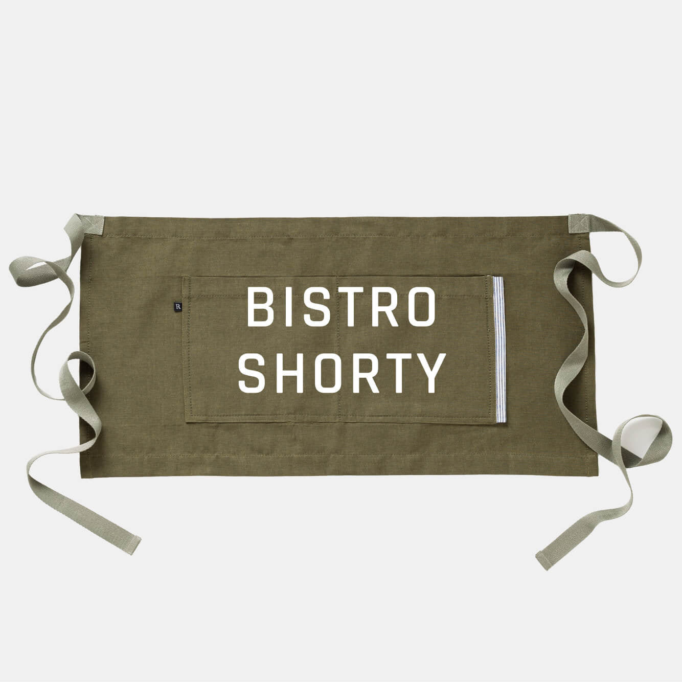 Reluctant Threads Bistro Shorty Apron – compact and stylish, perfect for bartenders and servers. Durable. Big selection.
