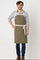 Classic Bib Apron, Wrinkle Resistant Fabric, Olive Green, Front View, Men, Women, Chef Favorite, Durable | Olive / White