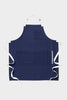 Classic Chef Apron, Navy with White Straps, 34"L x 30"W, Men or Women