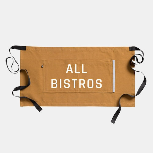 Reluctant Threads All Bistro Waist Aprons, see the complete collection of stylish half aprons. For restaurants & hospitality.