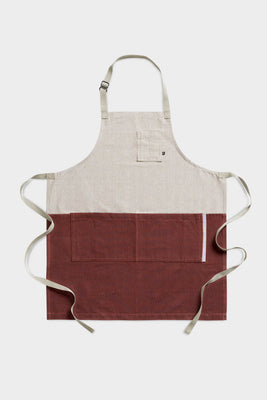 Classic Chef Apron Men, Two Tone, Tan and Burgundy Maroon Red, Bib, Industry Pricing, Top Reviews, Wholesale