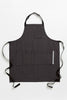 Chef Apron Classic Bib Charcoal Black Strap Reluctant Threads Restaurant Quality