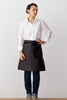 Bistro Middly Apron, 20"L, Charcoal Black with Black Straps, Men and Women