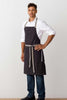 Chef Apron Classic Bib Charcoal Black Tan Strap Reluctant Threads Best Reviews