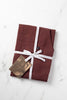 Classic Chef Apron, Maroon with Tan Straps, Men or Women