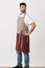 Chef Apron Two Tone, Tan and Burgundy Maroon Red, Restaurant Quality Classic Bib, Industry Pricing, Best Reviews