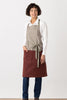 Chef Apron Two Tone, Tan and Burgundy Maroon Red, Cool, Modern Restaurant Quality Classic Bib, Industry Pricing